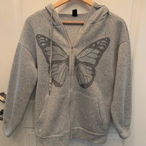Butterfly zip up, size xs